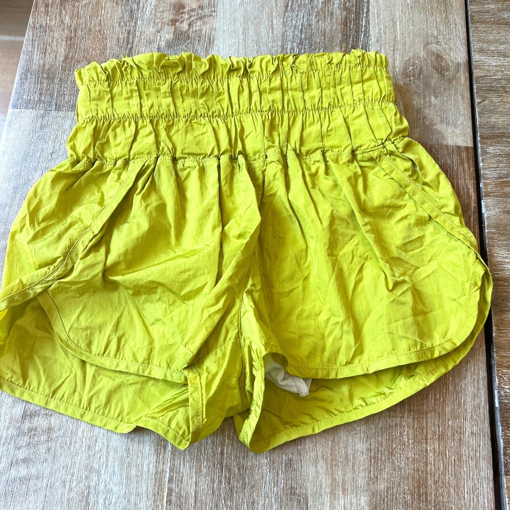 Free People Movement The Way Home Shorts Chartreuse color Size XS